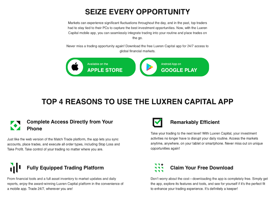 Luxren Capital mobile app